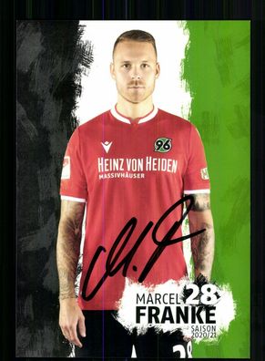 Marcel Franke Autogrammkarte Hannover 96 2020-21 Original Signiert