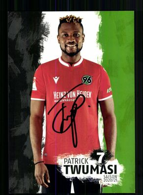 Patrick Twumasi Autogrammkarte Hannover 96 2020-21 Original Signiert