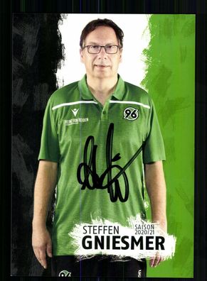 Steffen Gniesmer Autogrammkarte Hannover 96 2020-21 Original Signiert