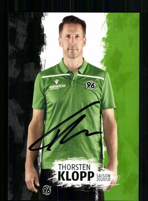 Thorsten Klopp Autogrammkarte Hannover 96 2020-21 Original Signiert