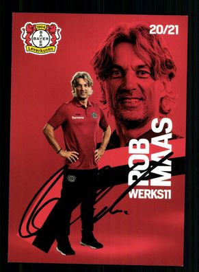 Rob Maas Autogrammkarte Bayer Leverkusen 2020-21 Original Signiert