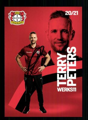 Terry Peters Autogrammkarte Bayer Leverkusen 2020-21 Original Signiert
