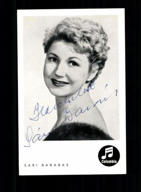 Sari Barabas Autogrammkarte Original Signiert + F 6083