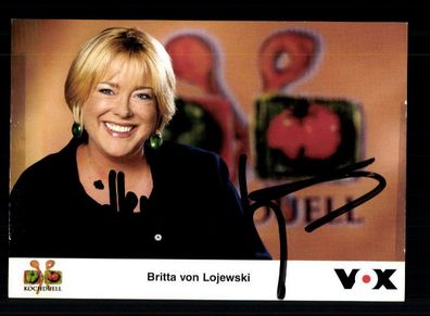 Britta von Lojewski Kochduell Autogrammkarte Original Signiert + F 5174