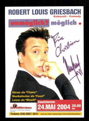 Robert Louis Griesbach Autogrammkarte Original Signiert + F 5500