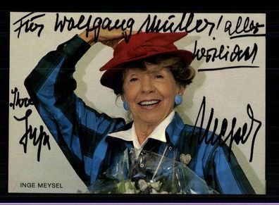 Inge Meysel Rüdel Autogrammkarte Original Signiert + F 5850
