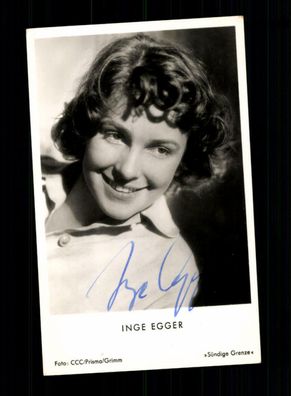 Inge Egger Autogrammkarte Original Signiert + F 6227