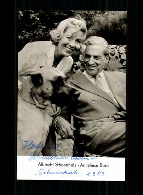 Albrecht Schoenhals und Anneliese Born Autogrammkarte Original Signiert + F 6665
