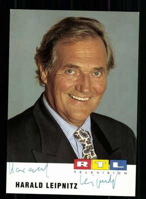 Harald Leipnitz RTL Autogrammkarte Original Signiert + F 6873