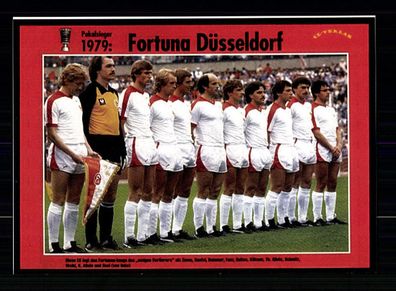 Fortuna Düsseldorf Mannschaftskarte DFB Pokalsieger 1979
