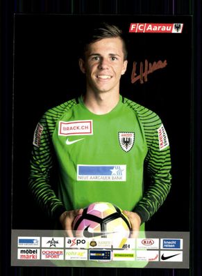 Lars Hunn Autogrammkarte FC Aarau 2016-17 Original Signiert + A 216005