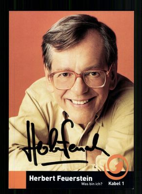 Herbert Feuerstein was bin ich ? Autogrammkarte Original Signiert + F 7762