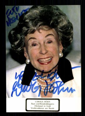 Carola Höhn Rüdel Autogrammkarte Original Signiert + F 5541