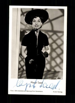 Margit Saad Rüdel Autogrammkarte Original Signiert + F 5954