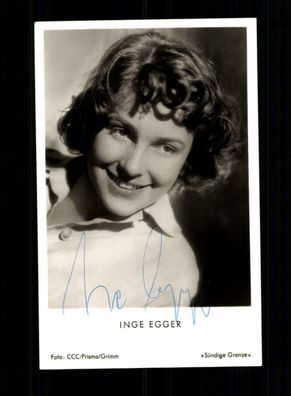 Inge Egger Autogrammkarte Original Signiert + F 6200