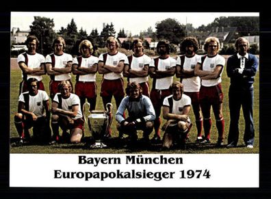 FC Bayern München Mannschaftskarte Europapokal-Sieger 1974 + 3