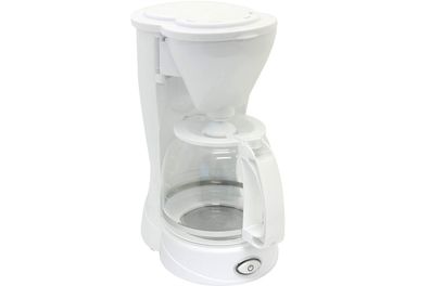 Kaffeemaschine Deski 800 Watt bis 12 Tassen 1,5 Ltr. weiß