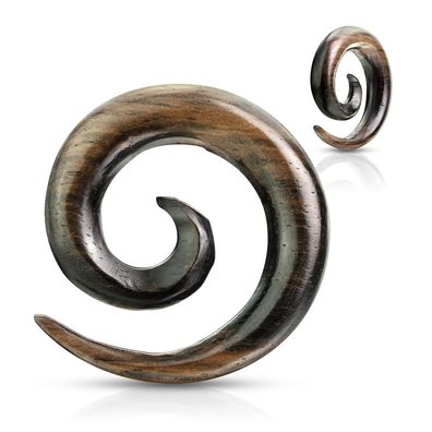 Dehnspirale - Dehnschnecke Dehnstab Ebony Wood Holz Piercing Organic Spirale