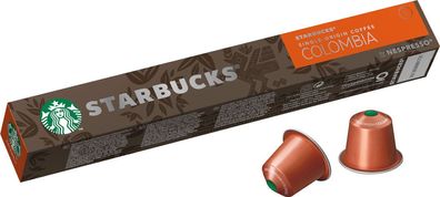 Starbucks Colombia Single-Origin Coffee 7, Nespresso-kompatibel, 10 Aluminium-Ka