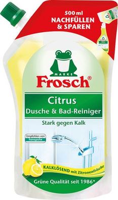 Frosch Citrus Dusche & Bad-Reiniger BIO, Nachfüllbeutel (ohne Pumpe)