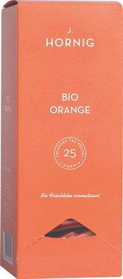 J. Hornig Bio Früchtetee Blutorange, Pyramidenbeutel im Kuvert, 2. Entnahmefach/