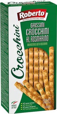 Roberto Crocchini Grissini al Rosmarino, 4 Frischepacks à 62,5 g