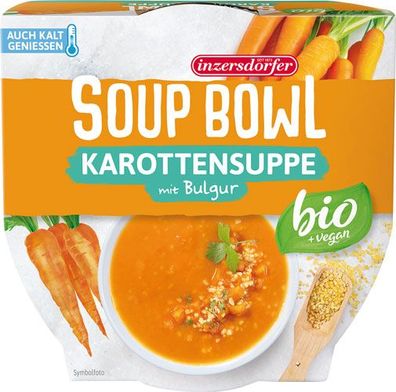 Inzersdorfer Soup Bowl Bio Karottensuppe mit Bulgur, vegan