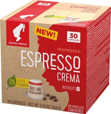 Julius Meinl Inspresso Espresso Crema 8 XL, Nespresso-kompatibel, kompostierbar,