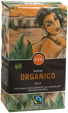 EZA Fairtrade Organico Mild, Bio-Kaffee, gemahlen