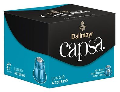 Dallmayr Capsa Lungo Azzurro 8, Nespresso-kompatibel, 10 Aluminium-Kaffeekapseln