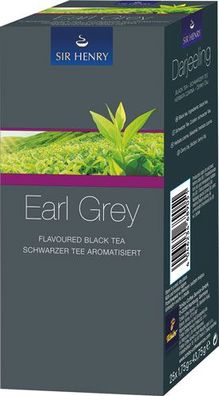 Sir Henry Tchibo Earl Grey, aromatisierter Schwarzer Tee, Teebeutel im Kuvert, 2