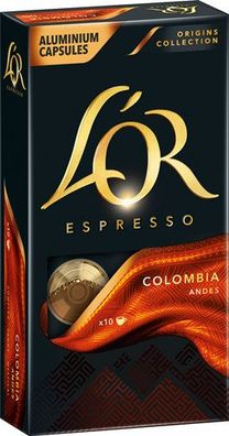 L'OR Espresso Colombia Andes 8, Nespresso-kompatibel, 10 Aluminium-Kaffeekapseln