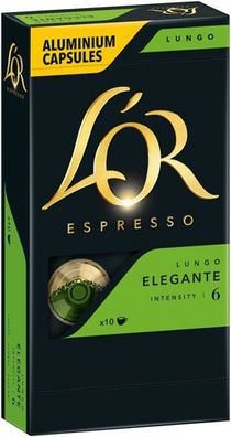 L'OR Espresso Lungo Elegante 6, Nespresso-kompatibel, 10 Aluminium-Kaffeekapseln