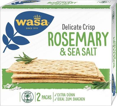 Wasa Delicate Crisp Rosmarin & Salz, Knäckebrot