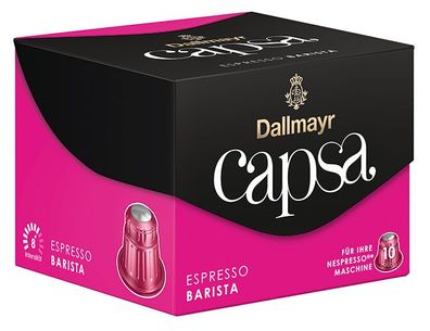 Dallmayr Capsa Espresso Barista 8, Nespresso-kompatibel, 10 Aluminium-Kaffeekaps