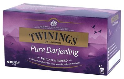 Twinings Pure Darjeeling, Schwarztee, Teebeutel im Kuvert