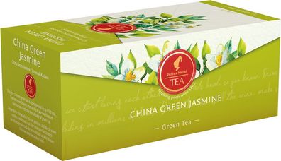 Julius Meinl China Green Jasmine, Grüner Tee mit Jasmin, 25 Teebeutel im Kuvert,
