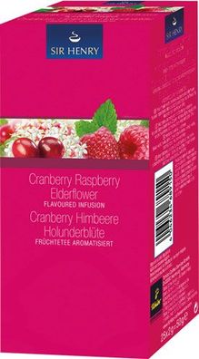 Sir Henry Tchibo Cranberry-Himbeere-Holunderblüte, aromatisierter Früchtetee, Te