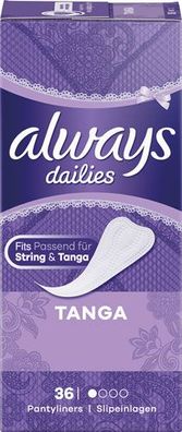 Always dailies Tanga, Slipeinlagen für String & Tanga