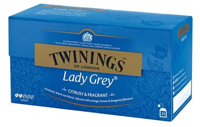 Twinings Lady Grey, Schwarztee, Teebeutel im Kuvert