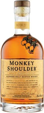 Monkey Shoulder Blended Malt Scotch Whisky, 40 % Vol. Alk., Schottland