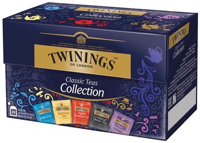 Twinings Classic Teas Collection, Auslese von 5 Schwarztee-Mischungen, Teebeutel
