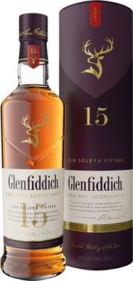 Glenfiddich Unique Solera Reserve Scotch Whisky 15 Years, 40 % Vol. Alk., Schottl