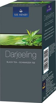 Sir Henry Tchibo Darjeeling, Schwarzer Tee, Teebeutel im Kuvert, 2. Entnahmefach