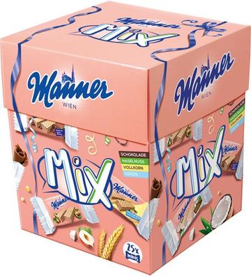 Manner Schnitten Minis Mix-Box (2 Schnitten p. Minipackung), 4 Sorten, 25 Packun