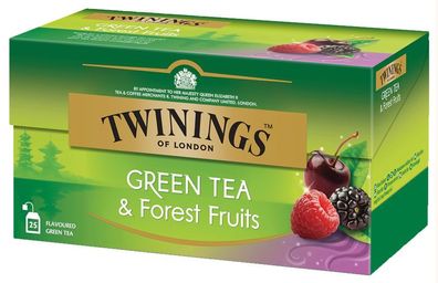 Twinings Green Tea & Forest Fruits, Grüntee, Teebeutel im Kuvert