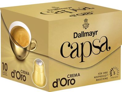 Dallmayr Capsa Crema d´Oro 5, Nespresso-kompatibel, 10 Aluminium-Kaffeekapseln