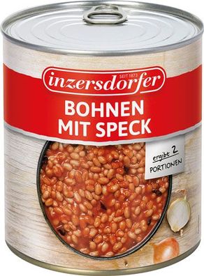 Inzersdorfer Bohnen mit Speck, 2 Portionen