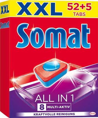 Somat 8 All in 1 XXL Tabs Multi-Aktiv (Reiniger, sofort-aktiv, Glasschutz, Klars