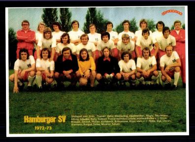 Hamburger SV Mannschaftskarte 1972-73